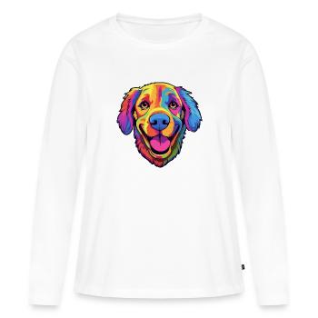 Berger De Beauce Dog Breed Cartoon Kawaii Illustra - Women's Premium Organic Long Sleeve Shirt - white - Front - Julia (174cm)