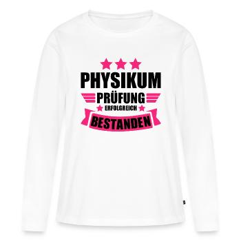 Physikum Abschluss Prüfung bestanden geschafft - Frauen Premium Bio Langarmshirt - Weiß - Vorne - Julia (174cm)