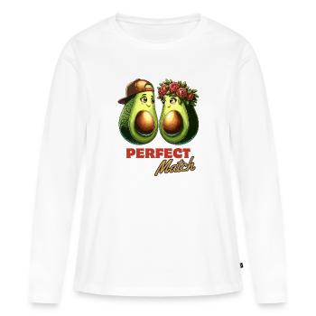 Avocado Perfect Match - Women's Premium Organic Long Sleeve Shirt - white - Front - Julia (174cm)