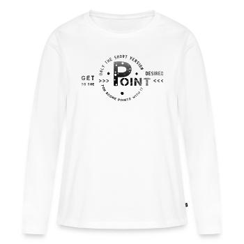 Aller à l’essentiel - T-shirt manches longues Premium bio Femme - blanc - Devant - Julia (174cm)