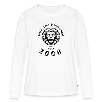 16th Birthday Wild, libero e selvaggio dal 07/2008 - Maglia a maniche lunghe ecologica premium da donna - bianco - Fronte - Julia (174cm)