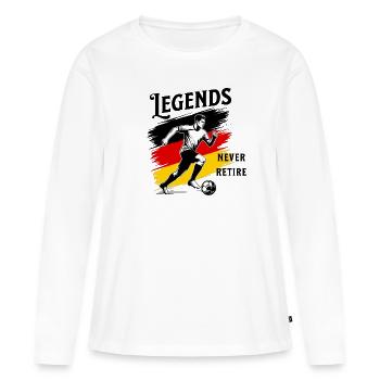 Germany Merchandise - Passion for Sport - Women's Premium Organic Long Sleeve Shirt - white - Front - Julia (174cm)