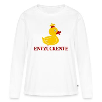 Entzückente 2 - Frauen Premium Bio Langarmshirt - Weiß - Vorne - Julia (174cm)