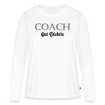 Coach Who - Women's Premium Organic Long Sleeve Shirt - white - Front - Julia (174cm)