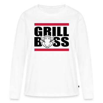 grill - Frauen Premium Bio Langarmshirt - Weiß - Vorne - Julia (174cm)