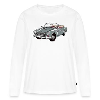 Cabriolet gris - T-shirt manches longues Premium bio Femme - blanc - Devant - Julia (174cm)