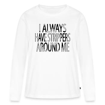 calendaring activists smash the patriarchy - Frauen Premium Bio Langarmshirt - Weiß - Vorne - Julia (174cm)