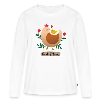 best mom mom chicken with chick - Women's Premium Organic Long Sleeve Shirt - white - Front - Julia (174cm)