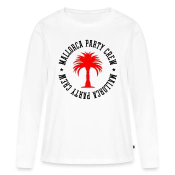 Mallorca Party Crew - T-shirt manches longues Premium bio Femme - blanc - Devant - Julia (174cm)