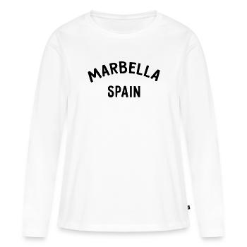 Marbella Espagne Espagne España - T-shirt manches longues Premium bio Femme - blanc - Devant - Julia (174cm)