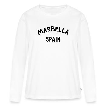 Marbella Espagne Espagne España - T-shirt manches longues Premium bio Femme - blanc - Devant - Julia (174cm)