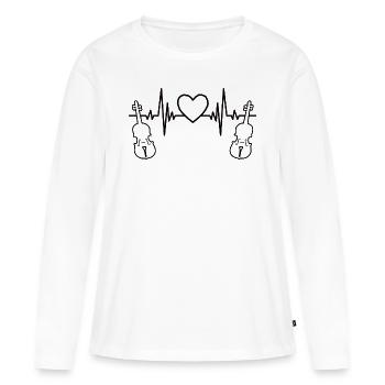 Violin Orchestra Violin Players Violin Music - Women's Premium Organic Long Sleeve Shirt - white - Front - Julia (174cm)