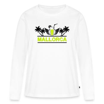 Majorque - T-shirt manches longues Premium bio Femme - blanc - Devant - Julia (174cm)