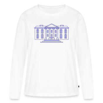 université - T-shirt manches longues Premium bio Femme - blanc - Devant - Julia (174cm)