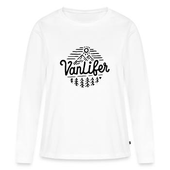 Vanlifer van life - T-shirt manches longues Premium bio Femme - blanc - Devant - Julia (174cm)