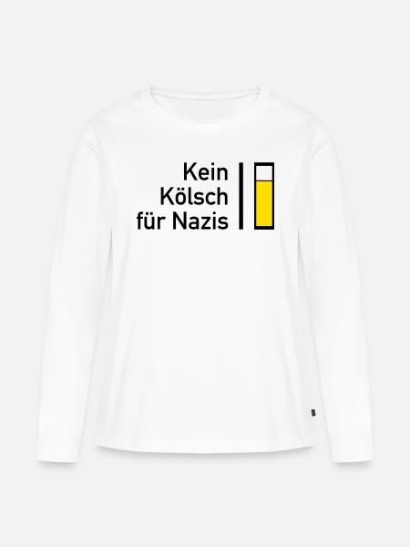 Kein Kösch für Nazis - Frauen Premium Bio Langarmshirt - Weiß