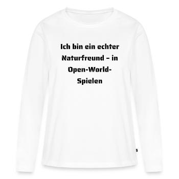 Typisch-Gamer - Frauen Premium Bio Langarmshirt - Weiß - Vorne - Julia (174cm)