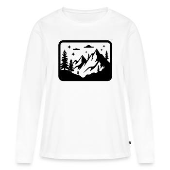 Berg Schwarz - Women's Premium Organic Long Sleeve Shirt - white - Front - Julia (174cm)