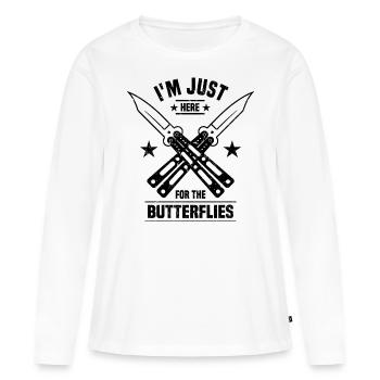 Knife Collector - Women's Premium Organic Long Sleeve Shirt - white - Front - Julia (174cm)