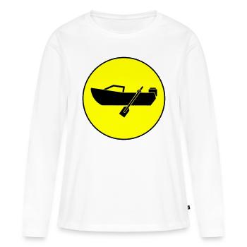 cercle d’icônes de démarrage - T-shirt manches longues Premium bio Femme - blanc - Devant - Julia (174cm)
