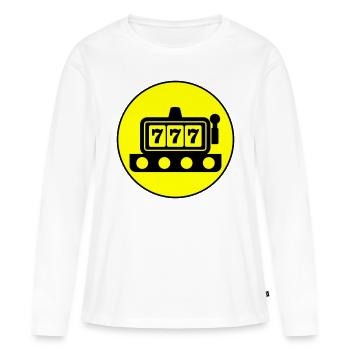 Cercle de bandits manchots - T-shirt manches longues Premium bio Femme - blanc - Devant - Julia (174cm)