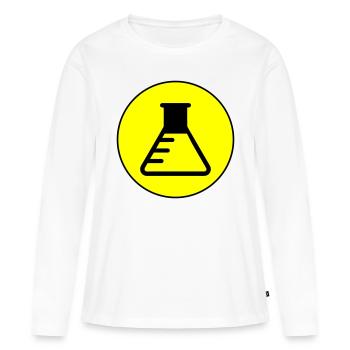 Icône de tube à essai - T-shirt manches longues Premium bio Femme - blanc - Devant - Julia (174cm)