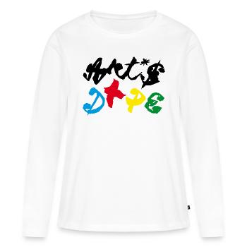 ICH LIEBE KUNST - Frauen Premium Bio Langarmshirt - Weiß - Vorne - Julia (174cm)