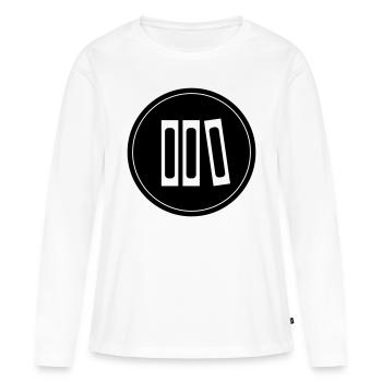 Lire des livres - T-shirt manches longues Premium bio Femme - blanc - Devant - Julia (174cm)