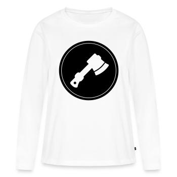 Kletterausrüstung Kreis eispickel - Frauen Premium Bio Langarmshirt - Weiß - Vorne - Julia (174cm)