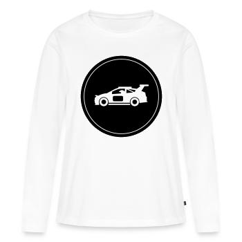 Cercle des pilotes de course automobile - T-shirt manches longues Premium bio Femme - blanc - Devant - Julia (174cm)