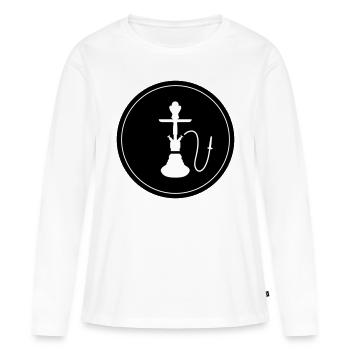 Bong Fumer - T-shirt manches longues Premium bio Femme - blanc - Devant - Julia (174cm)