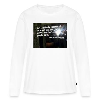 Be Different - Women's Premium Organic Long Sleeve Shirt - white - Front - Julia (174cm)