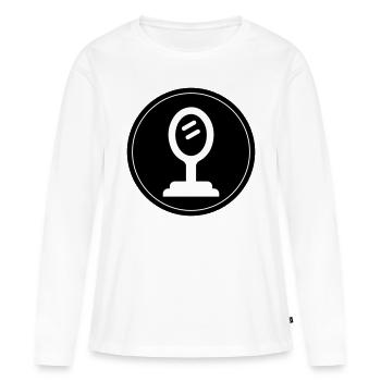 Beauté miroir - T-shirt manches longues Premium bio Femme - blanc - Devant - Julia (174cm)
