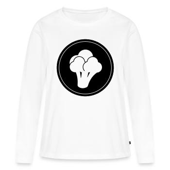 Broccoli Vegetables - Women's Premium Organic Long Sleeve Shirt - white - Front - Julia (174cm)