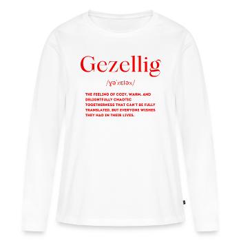 Néerlandais - T-shirt manches longues Premium bio Femme - blanc - Devant - Julia (174cm)