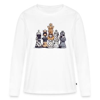 Chess preparation - Women's Premium Organic Long Sleeve Shirt - white - Front - Julia (174cm)