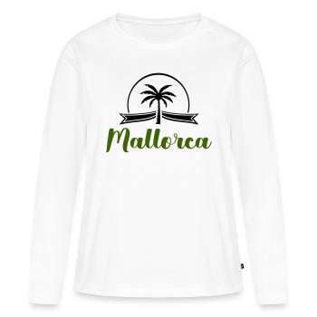 Majorque - T-shirt manches longues Premium bio Femme - blanc - Devant - Julia (174cm)
