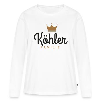 Köhler-Familie - Frauen Premium Bio Langarmshirt - Weiß - Vorne - Julia (174cm)