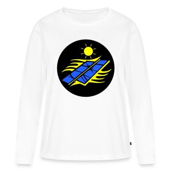 Photovoltaik Solar Energie - Frauen Premium Bio Langarmshirt - Weiß - Vorne - Julia (174cm)
