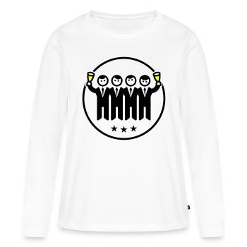 L’équipe de l’enterrement de vie de garçon et de garçon - T-shirt manches longues Premium bio Femme - blanc - Devant - Julia (174cm)