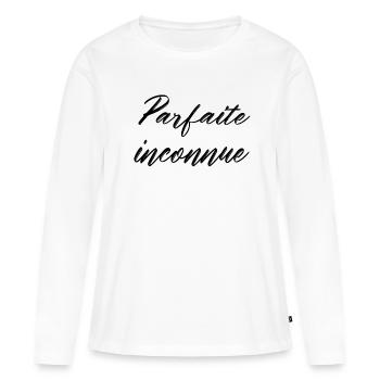 Mode Paris Glamour "Parfaite Inconnue" - Women's Premium Organic Long Sleeve Shirt - white - Front - Julia (174cm)