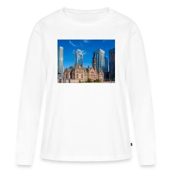 Altes Rathaus, Toronto, Kanada - Frauen Premium Bio Langarmshirt - Weiß - Vorne - Julia (174cm)