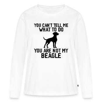 Funny Beagle Men Women Hound Beagle Dog Lovers - T-shirt manches longues Premium bio Femme - blanc - Devant - Julia (174cm)