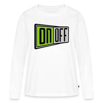 On Off Switch - Women's Premium Organic Long Sleeve Shirt - white - Front - Julia (174cm)