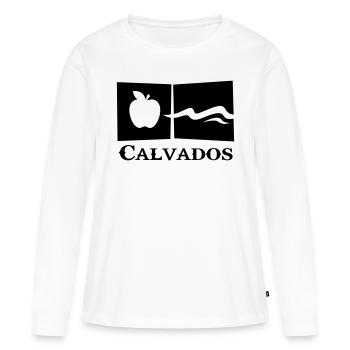 calvados - T-shirt manches longues Premium bio Femme - blanc - Devant - Julia (174cm)