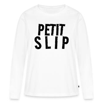 petit slip - T-shirt manches longues Premium bio Femme - blanc - Devant - Julia (174cm)
