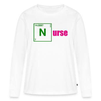 Nurse Gift pink - Women's Premium Organic Long Sleeve Shirt - white - Front - Julia (174cm)