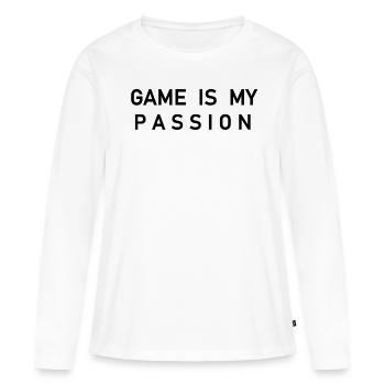 Jeu PC de jeu - T-shirt manches longues Premium bio Femme - blanc - Devant - Julia (174cm)