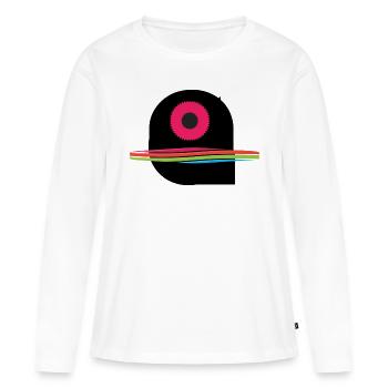logo simple - T-shirt manches longues Premium bio Femme - blanc - Devant - Julia (174cm)