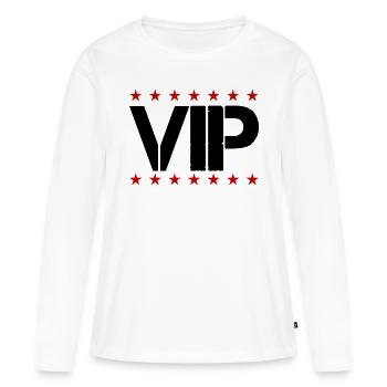 VIP - T-shirt manches longues Premium bio Femme - blanc - Devant - Julia (174cm)